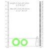 Ouch! Glow Lot de 2 Cockrings phosphorescents Glow Ring 33mm